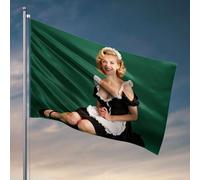 Things For Boys Room A Woman In A Black And White Maid Outfit Smiles. Drapeaux pour chambre à coucher Décoration de terrasse (152 x 244 cm)