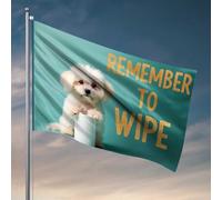 Things For Boys Room Remember To Wipe : A Cute Reminder! Drapeau Yard Art Bière Décorations pour homme (120 x 180 cm)