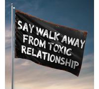 Things For Boys Room Say Walk Away : Navigating Toxic Relationships Flag Camper Decorations for Travel Trailers Cool Dorm R (120 x 180 cm)