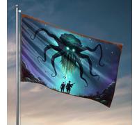 Things For Boys Room Two Soldats Face An Giant Octopus In A Fantasy Underwater Scene Flag Camper Decorations for Travel Trailers Cool Dorm R (152 x 244 cm)