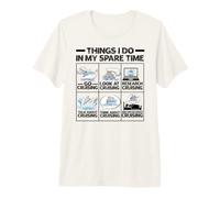 Things I Do in My Spare Time Cruising Funny Cruise Ship T-Shirt Haut de Gamme