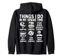 Things I Do in My Spare Time Surfing Lover Water Sport Sweat à Capuche