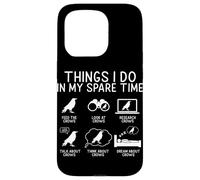 Things I Do in Spare Time Crow Funny Raven Bird Humour Coque pour iPhone 15 Pro