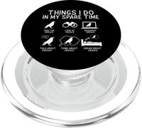 Things I Do in Spare Time Crow Funny Raven Bird Humour PopSockets PopGrip pour MagSafe
