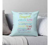 Things I Learned From Seussical Musical Taie d'oreiller carrée Polyester Lin Velours Creative Zip Decor Housse de coussin
