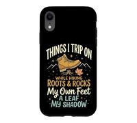 Things I Trip on While Hiking Roots and Rocks My Own Feet Coque pour iPhone XR