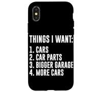 Things I Want Cars Garage Pièces de Voiture Drift Car Racer Car Guy Coque pour iPhone X/XS