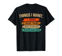 Things I Want Train Model Vintage Retro Style T-Shirt