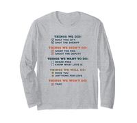 Things We Did - Chanson Classique Humoristique - Motif Paroles Manche Longue