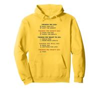 Things We Did - Chanson Classique Humoristique - Motif Paroles Sweat à Capuche