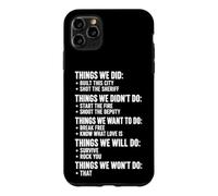 Things We Did Sarcastic Music Checklist Paroles de Chanson Classique Coque pour iPhone 11 Pro Max