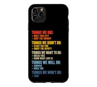 Things We Did Sarcastic Music Checklist Paroles de Chanson Classique Coque pour iPhone 11 Pro Max