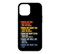 Things We Did Sarcastic Music Checklist Paroles de Chanson Classique Coque pour iPhone 12 Pro Max