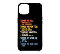 Things We Did Sarcastic Music Checklist Paroles de Chanson Classique Coque pour iPhone 13