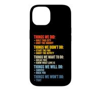 Things We Did Sarcastic Music Checklist Paroles de Chanson Classique Coque pour iPhone 14