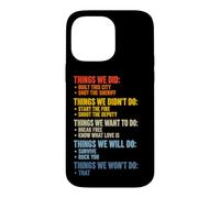 Things We Did Sarcastic Music Checklist Paroles de Chanson Classique Coque pour iPhone 14 Pro Max