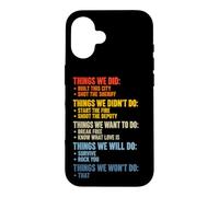 Things We Did Sarcastic Music Checklist Paroles de Chanson Classique Coque pour iPhone 16