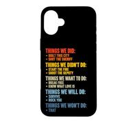 Things We Did Sarcastic Music Checklist Paroles de Chanson Classique Coque pour iPhone 16 Plus