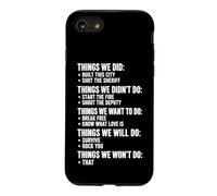 Things We Did Sarcastic Music Checklist Paroles de Chanson Classique Coque pour iPhone SE (2020) / 7/8