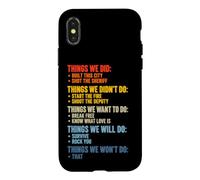 Things We Did Sarcastic Music Checklist Paroles de Chanson Classique Coque pour iPhone X/XS