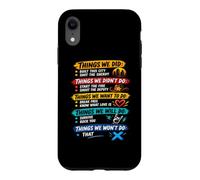 Things We Did Sarcastic Music Checklist Paroles de Chanson Classique Coque pour iPhone XR