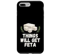 Things Will Get Feta Cube Jeu de Mots au Fromage Amusant Coque pour iPhone 7 Plus/8 Plus