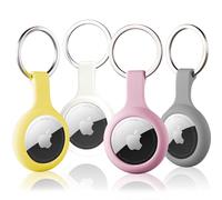 ThingsBag Apple AirTags Lot de 4 tuis porte-cls en silicone pour Apple Air Tags Support pour recherche d'articles Accessoires Livr avec des Ai