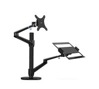 Thingy Club Support à Double Bras pour écran d'ordinateur jusqu'à 30 Pouces et Ordinateur Portable de 12 à 17 Pouces, Hauteur réglable, pivotant à n'importe Quel angl