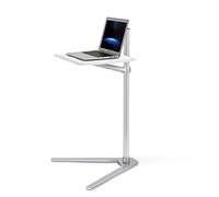 Thingy Club Table d'appoint pour ordinateur portable réglable en hauteur pour lit ou canapé Tableau blanc argenté.