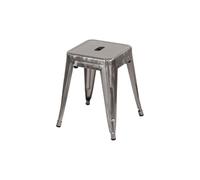 THINIA HOME Tabouret bas industriel empilable en acier 38 x 38 x 46 cm