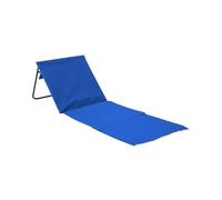 THINIA HOME - Tapis de plage pliable rembourré avec dossier, acier et tissu Oxford, imperméable, séchage rapide, design portable, poche arrière, poignée de transport