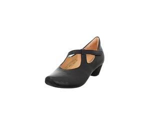 Think! Damen AIDA chromfrei gegerbte nachhaltige Halbschuhe, Schwarz 0000