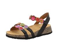 Think Shoes Sandales femme KOAK cuir tanné sans chrome durables Noir/Kombi 0000