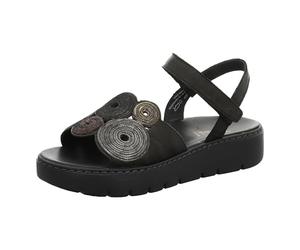 Think! Femme Sing_3-000376 à lanières durables Sandale, 000-Noir Combi, 40 EU