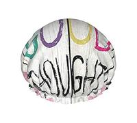 Think Good Thoughts Réutilisable Imperméable Lavable Réglable Convient aux femmes Toutes les longueurs de cheveux Bonnet de douche