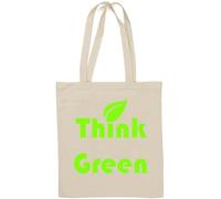 Think Green Sac fourre-tout en coton naturel Blanc