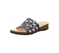 Think! Damen Julia chromfrei gegerbte nachhaltige Pantolette, Indigo/Kombi 8020
