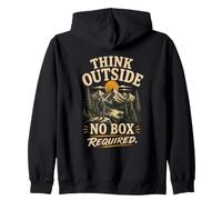 Think Outisde, No Box Required - Camping Outdoors Nature Sweat à Capuche