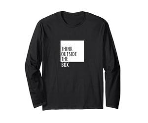 Think Outside Dicton Motivation créative différente particulièrement Manche Longue