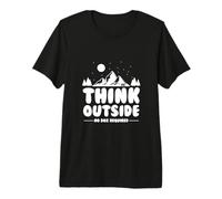Think Outside, Pas de boîte requise, Camping d'aventure T-Shirt Haut de Gamme