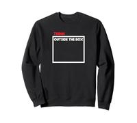 Think Outside The Box Graphique Minimaliste avec Message Intelligent Sweatshirt