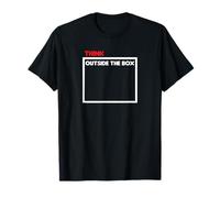 Think Outside The Box Graphique Minimaliste avec Message Intelligent T-Shirt
