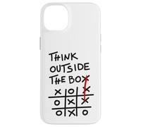 Think Outside The Box - Motif de Motivation Tic Tac Toe Coque pour iPhone 14 Plus