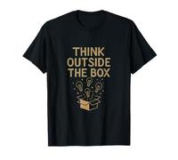 Think Outside the Box Tableau noir Motif typographie T-Shirt