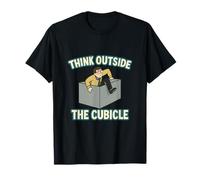 Think Outside the Cubicle Office Humour Graphic T-Shirt