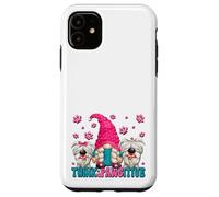 Think Pawsitive Dog Quote for Women Funny Puppy Dog GNOME Coque pour iPhone 11