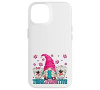 Think Pawsitive Dog Quote for Women Funny Puppy Dog GNOME Coque pour iPhone 14