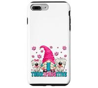 Think Pawsitive Dog Quote for Women Funny Puppy Dog GNOME Coque pour iPhone 7 Plus/8 Plus