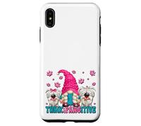 Think Pawsitive Dog Quote for Women Funny Puppy Dog GNOME Coque pour iPhone XS Max