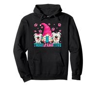 Think Pawsitive Dog Quote for Women Funny Puppy Dog GNOME Sweat à Capuche